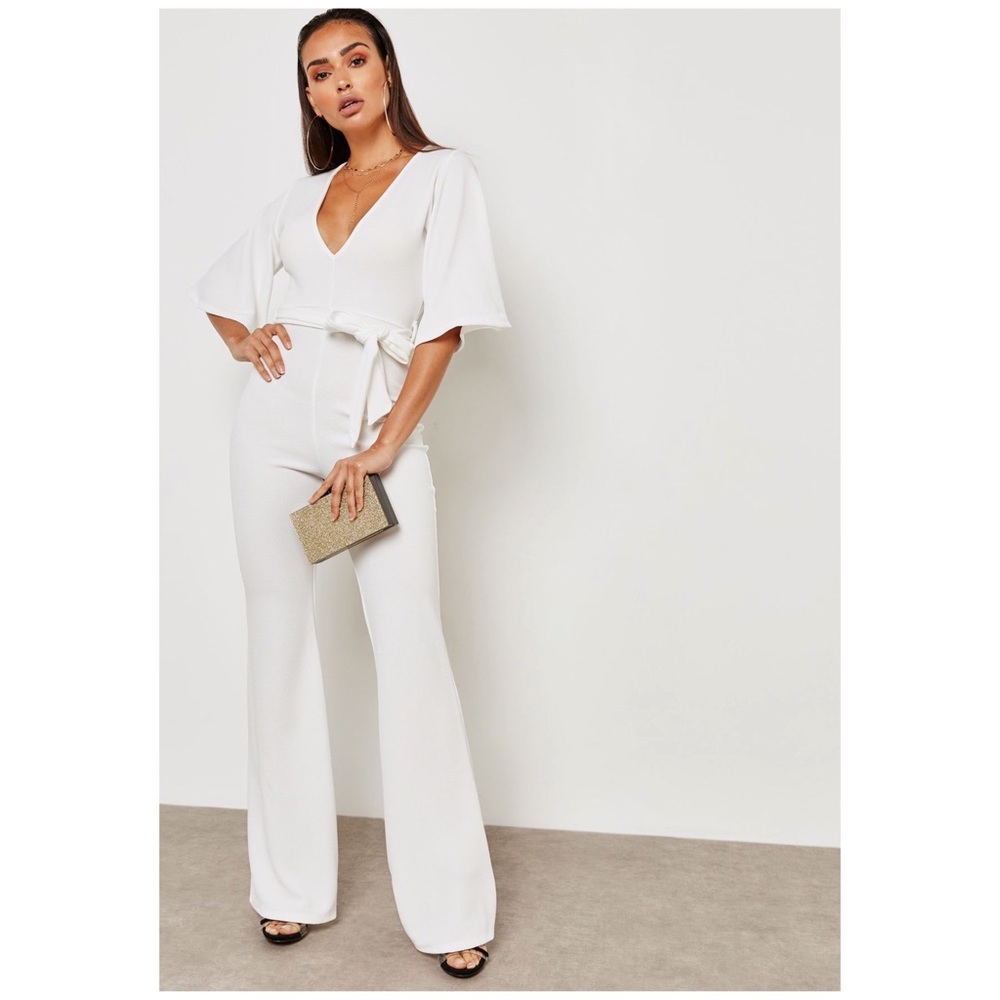 NWT Misguided plunge kimono sleeve jumpsuit